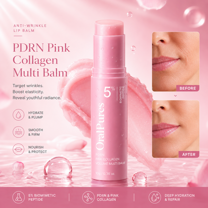 🔥LAST DAY 60% OFF🎁 OralPures Korean PDRN Pink Collagen Volume Multi Balm