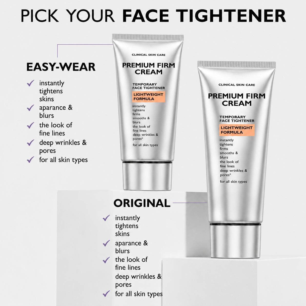 Final 3 Hours: 60%🔥 Instant Easy Wear Face Tightener-Wear Formula With Brush Free!