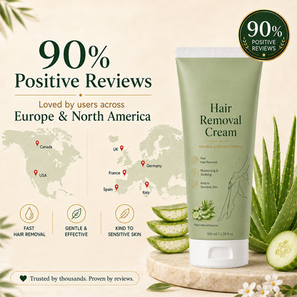 Natural Gentle Hair Removal Cream | For Women & Men, Sensitive Skin