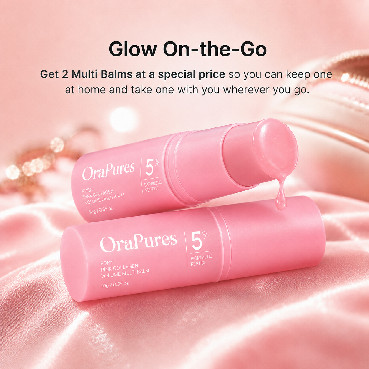 🔥LAST DAY 60% OFF🎁 OralPures Korean PDRN Pink Collagen Volume Multi Balm